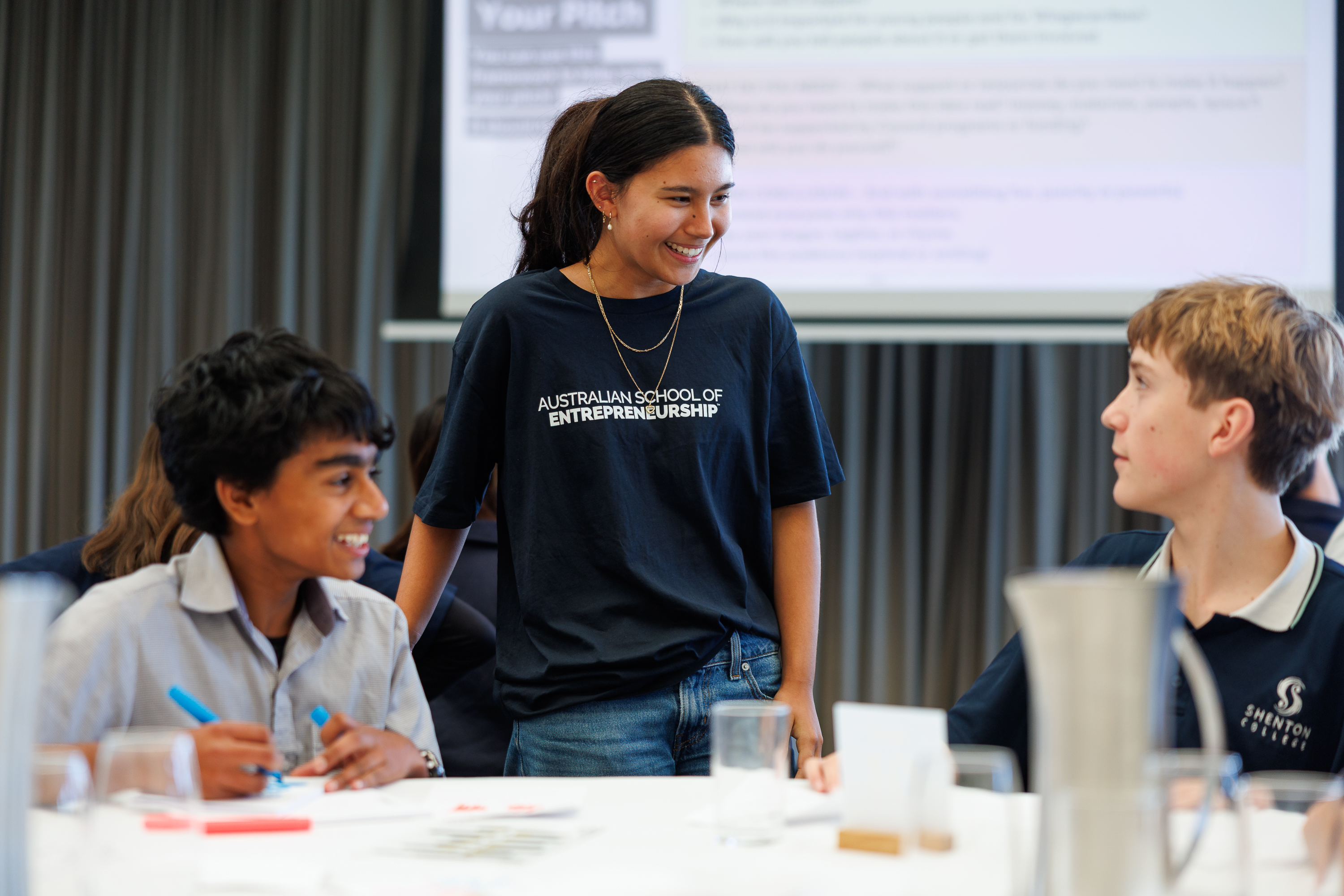 Young people at an Australian School of Entrepreneurship workshop